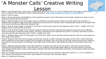 a monster calls creative writing lesson