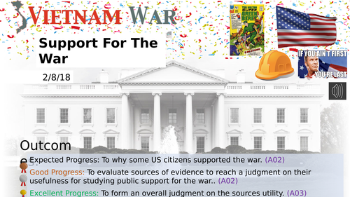US Public Support for the Vietnam War (Pearson Edexcel GCSE)