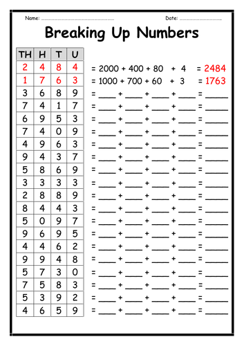 partition-2-3-and-4-digit-numbers-3-differentiated-worksheets-teaching-resources