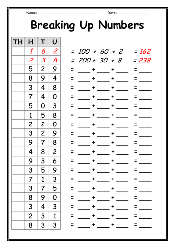 partition-2-3-and-4-digit-numbers-3-differentiated-worksheets-teaching-resources