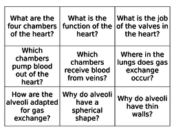AQA 9-1 Biology (Trilogy) Organisation (Circulatory System) Flash Cards