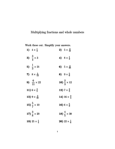 multiplying-fractions-and-whole-numbers-worksheet-with-solutions-teaching-resources