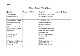 a research question about climate change