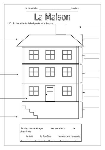 French - La Maison - Worksheets | Teaching Resources