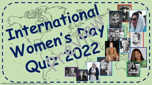 International Women's Day Quiz 65 questions Women's