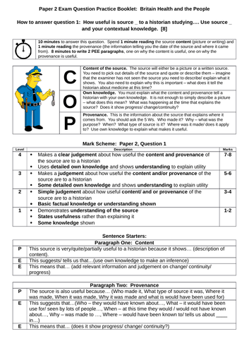 AQA Britain Health and the People Exam Question Booklet | Teaching ...