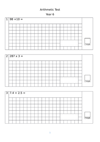 Year 6 Arithmetic | Teaching Resources