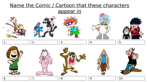 Creating A Comic Strip Unit Of Work Photoshop Teaching Resources
