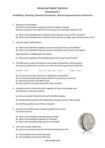 AH Statistics - Homework | Teaching Resources