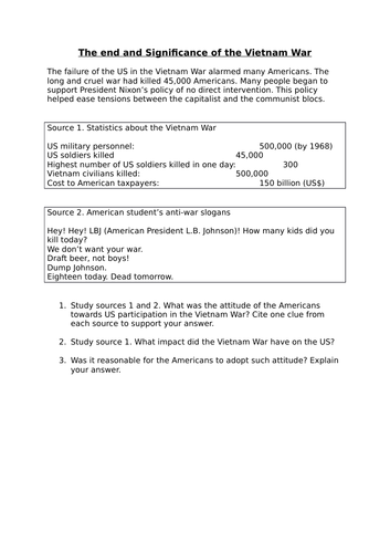 The end and significance of the Vietnam War | Teaching Resources