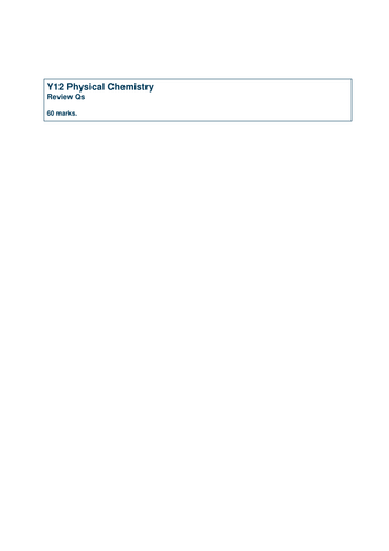 AQA AS Chemistry - Physical Exam Questions