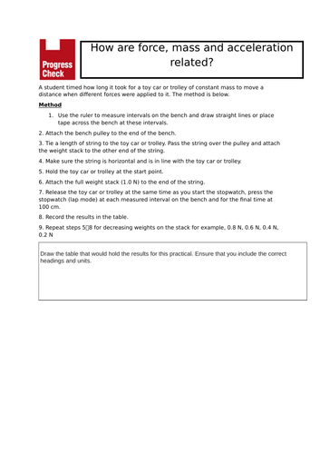 GCSE Physics Required Practical Starter