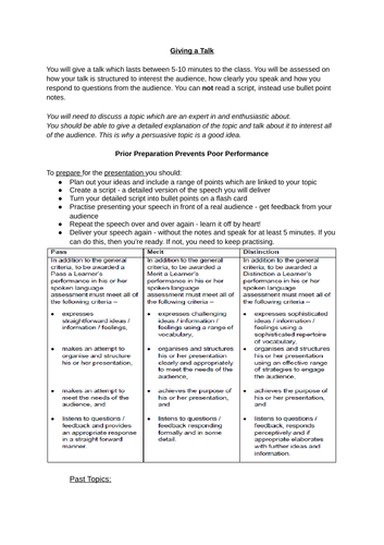 Spoken Language Gcse English Speaking And Listening Advice Teaching Resources