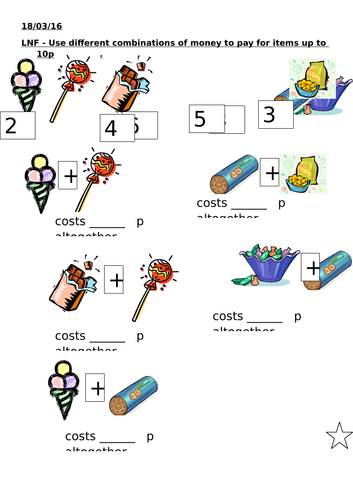 Money - Recognition, Adding and Change