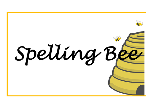 Spelling Bee display