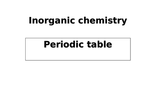 New Chemistry A level - Trend in the periodic properties of Elements
