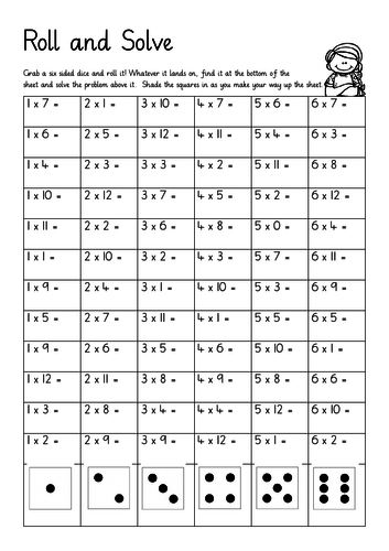 Times Tables Roll and Solve