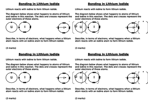 GCSE Chemistry 9-1 Ionic and Simple Molecular Covalent Bonding Practice