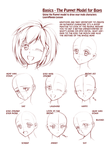 Manga Proportion Drawings. 6 Worksheets. | Teaching Resources