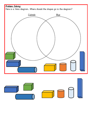 Sorting 3D shapes, Spring Block 3, Year 2