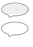 Speech bubbles - unlined and thin lined by mulroym | Teaching Resources