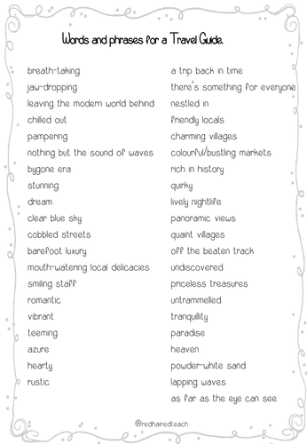 KS2 Persuasive Travel Writing Complete Unit of Work . Incl: WAGOLL ...