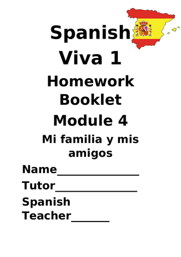 Y7 Mi familia y mis amigos (Revision Booklet)