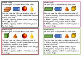 3d shapes problem solving year 2