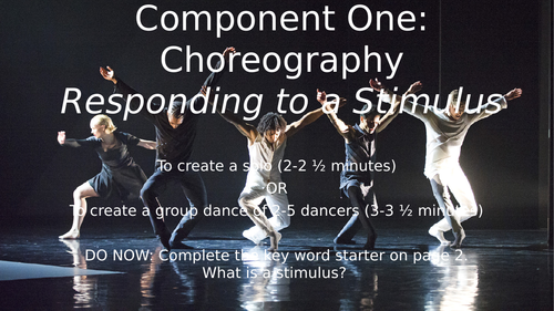 choreography-gcse-component-1-responding-to-a-stimulus-teaching