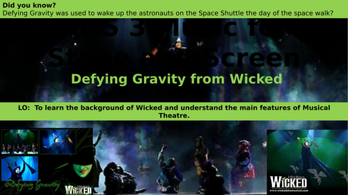 Defying Gravity from Wicked GCSE 9-1