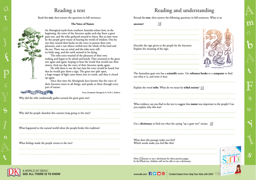 sats year 6 reading comprehension practice teaching resources