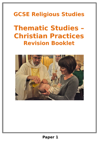 Christian Practices - AQA RELIGIOUS STUDIES WORKBOOK