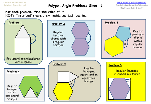 Regular Polygon Angles Problems | Teaching Resources