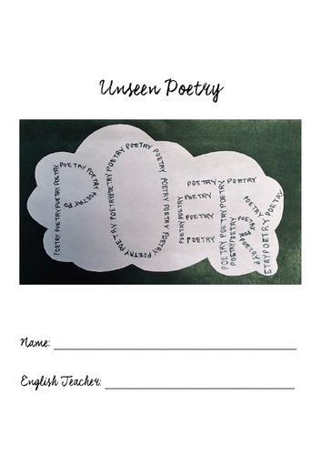 poetry homework booklet ks3