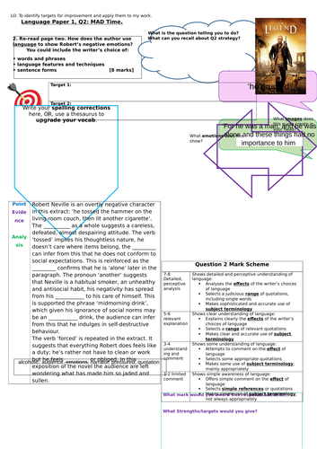 AQA Language Paper 1: I am Legend | Teaching Resources