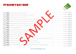 Fact and Legend: St David, Patron Saint of Wales. Text, Quiz and ...