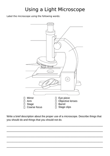 Lesson on how to use a microscope | Teaching Resources