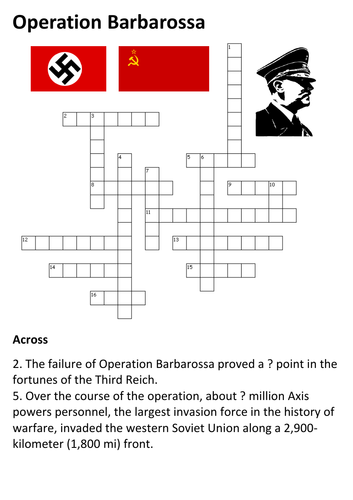 Operation Barbarossa Crossword