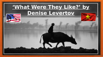 What Were They Like by Denise Levertov - OCR | Teaching Resources