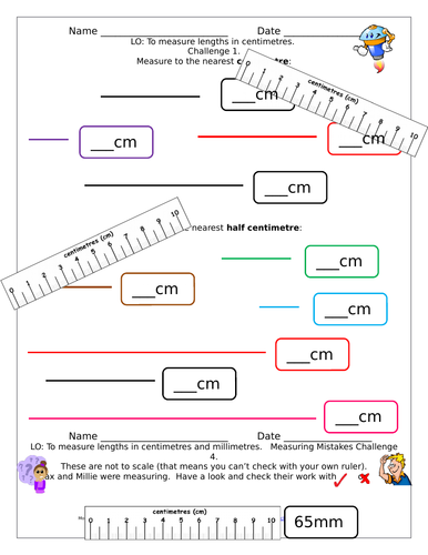 Y3 Measures Length & Perimeter Differentiated Mastery Challenges Free ...