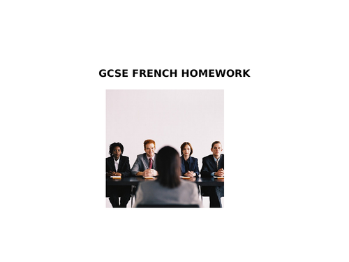 what does homework mean french