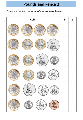 Money Year 3 Worksheets - White Rose Maths | Teaching Resources