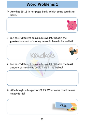 Money Year 3 Workbook - White Rose Maths | Teaching Resources