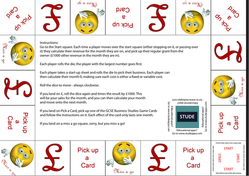 GCSE Business Enterprise and entrepreneurship revision Game for OCR GCSE (9-1) J204