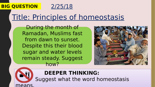 AQA new specification-Principles of homeostasis-B10.1