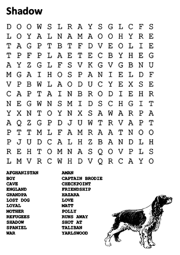 Shadow Word Search | Teaching Resources