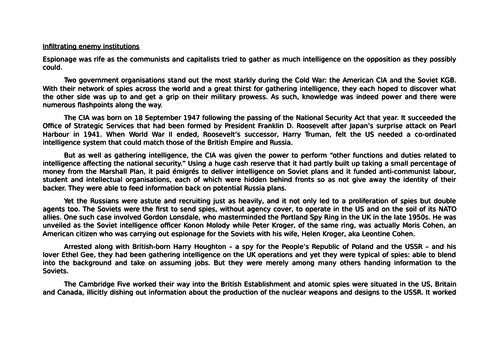 AQA Cold War Year 12- Cold War in Europe (13 lessons, resources and SOW ...