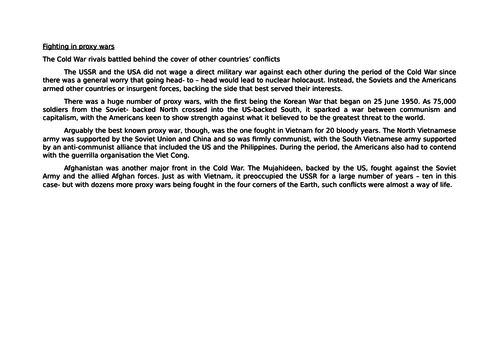 AQA Cold War Year 12- Cold War in Europe (13 lessons, resources and SOW ...