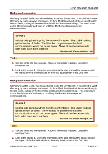 AQA Cold War Year 12- Cold War in Europe (13 lessons, resources and SOW ...