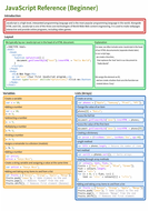 JavaScript Cheat Sheet | Teaching Resources